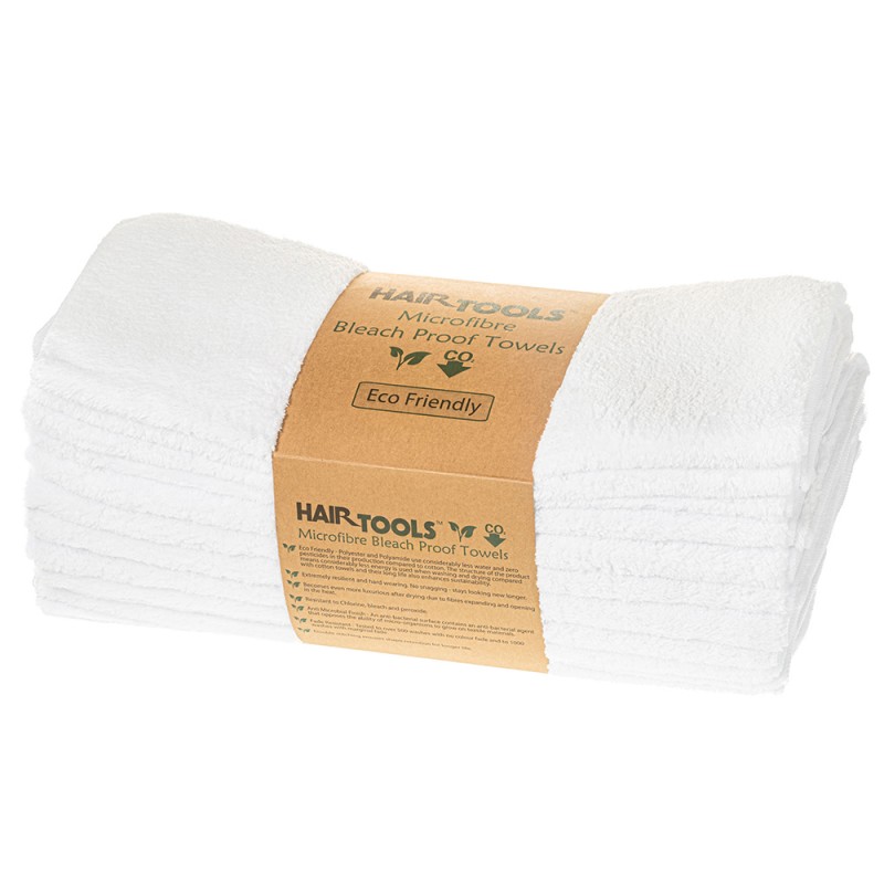 Hair Tools Microfibre Bleach Proof Towels White