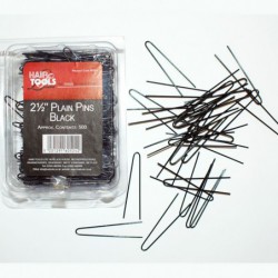 2.5" Plain Pins Black (Box...
