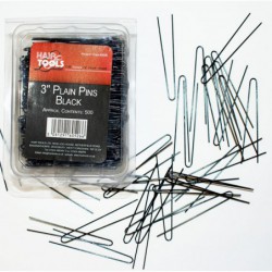 3" Plain Pins Black (Box Of...